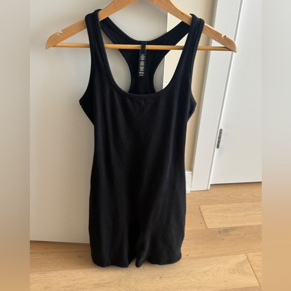 SKIMS Black Racerback Tank Top